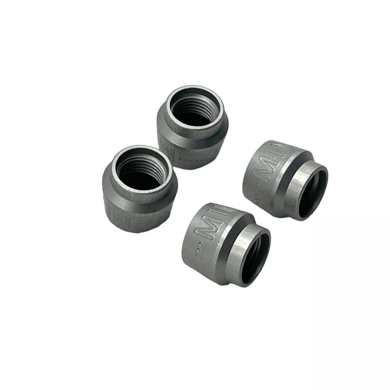 MINI Cooper Emblem Logo Silver Tire Valve Stem Caps Set