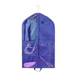 Waterproof Hanging Garment Bag,40 inch Garment Bags for Hanging Clothes,Garment Bags for Travel Storage,Dance Clothes Bag,Kids Garment Bag for Dance Costumes,Sports,Theatre,Beauty Pageants (Blue)