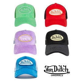 Von Dutch Velvet Trucker Hat with Adjustable Snapback - Color: Lime Velvet Trucker