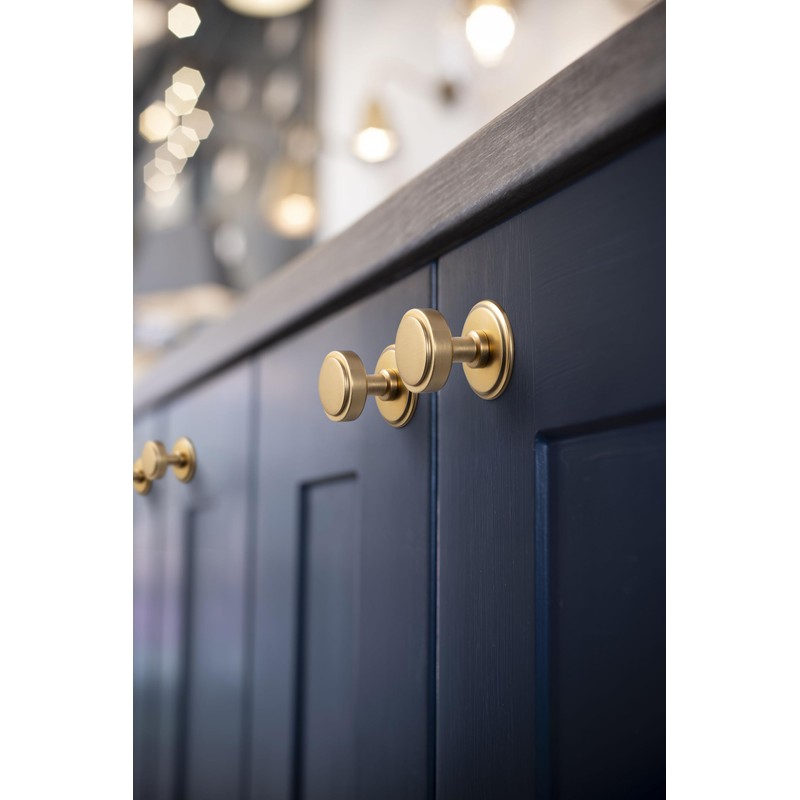 Goo-Ki 6 Pack Champagne Bronze Drawer Knobs with Spacer Zinc