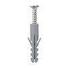 50Pcs Grey Wall Plugs 12mm Plasterboard,Raw Screw Plugs