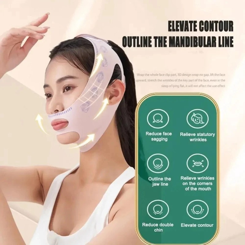 Face Slimming Strap, Reusable Lifting Belt for Chin Contour &