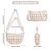 HiTotes Quilted Crossbody Bags for Women Puffer Sling Bag Nylon