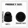 50 Pcs Screws Bolt Covers Caps, Black Hex Nut Protective