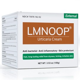 LMNOOP Urticaria Cream for Hives Relief - Fast Acting Anti Itch Treatment with All Natural Herbal Formula for Skin Allergic Rashes, Redness, Swelling 3.53 oz