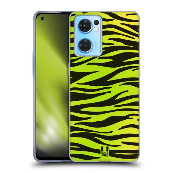 Head Case Designs Yellow Green with Zebra Mad Prints Soft