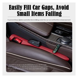Car Seat Gap Filler Universal for Car SUV Truck Fit Organizer Fill The Gap Between Seat and Console Stop Things from Dropping, Set of 2 (Red)