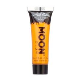 Moon Glow – Glow in the Dark Face and Body Paint – Fluorescent Marker 12ml – Orange – Light Effect Charge