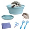 JSLZF Hedgehog Supplies Bath Kit Plastic Foldable Hedgehog Bathtub, Nail