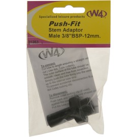W4 Male Stem Adaptor (Pack of 2) - Black, 3/8 Inch