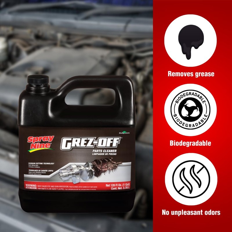 Spray Nine 22701 Grez-Off Heavy Duty Degreaser, 1 Gallon (Packaging