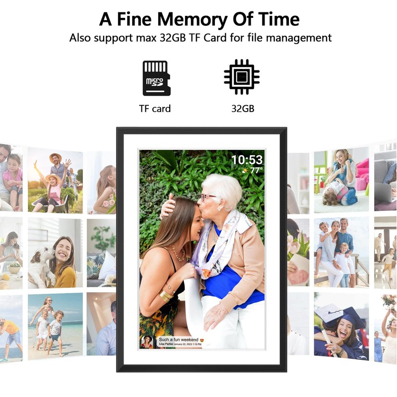 Digital Picture Frame WLAN 10.1 Inch 1280 x 800 IPS