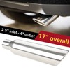 LCGP 2 Pcs 2.5" Inlet Exhaust Tips,2.5" Inlet x 4"
