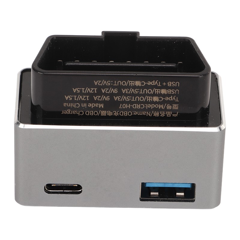 12V‑24V OBD Power Adapter 5V 2A Type‑C USB‑A Output Dual