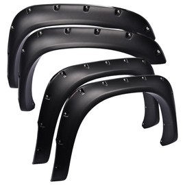 ALLGOOD Fender Flares Compatible with Dodge Ram 2500 3500 2003-2009/Fit Ram 1500 2002-2008(Not Fit 2006-2009 8ft Long Bed Models/Not Fit Dually Models) Smooth Pocket Rivet Style Black 4PCS