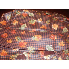 Longaberger 1996 Shades of Autumn Maple Leaf Basket Liner - Fall Gingham - SU