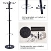 OUKANING Metal Coat Rack Floor Standing Coat Tree with 16