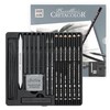 CRETACOLOR Black Box Charcoal Set | 20 Piece Charcoal and