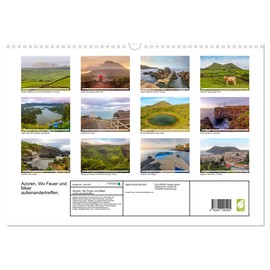 Azoren, Wo Feuer und Meer aufeinandertreffen. (Wandkalender 2026 DIN A3 quer), CALVENDO Monatskalender: Die Azoren bezaubern mit einer Landschaft, die geformt durch Vulkanismus ist. (CALVENDO Orte)