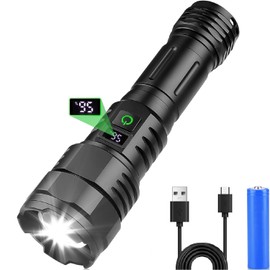 Voph Rechargeable Flashlight, 20000 High Lumens Super Bright Flashlights, 5 Modes XHP 70.2 Waterproof High Powered LED Tactical Flash Light, Handheld Flashlight for Emergency, Camping, Hiking