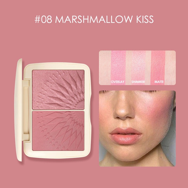 Face Blusher Matte Waterproof Long Lasting Blush Shading Powder Makeup(#8