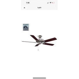 Farmington 52 in. Indoor Brushed Nickel Ceiling Fan