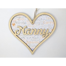 Wooden Heart Gift For Nanny