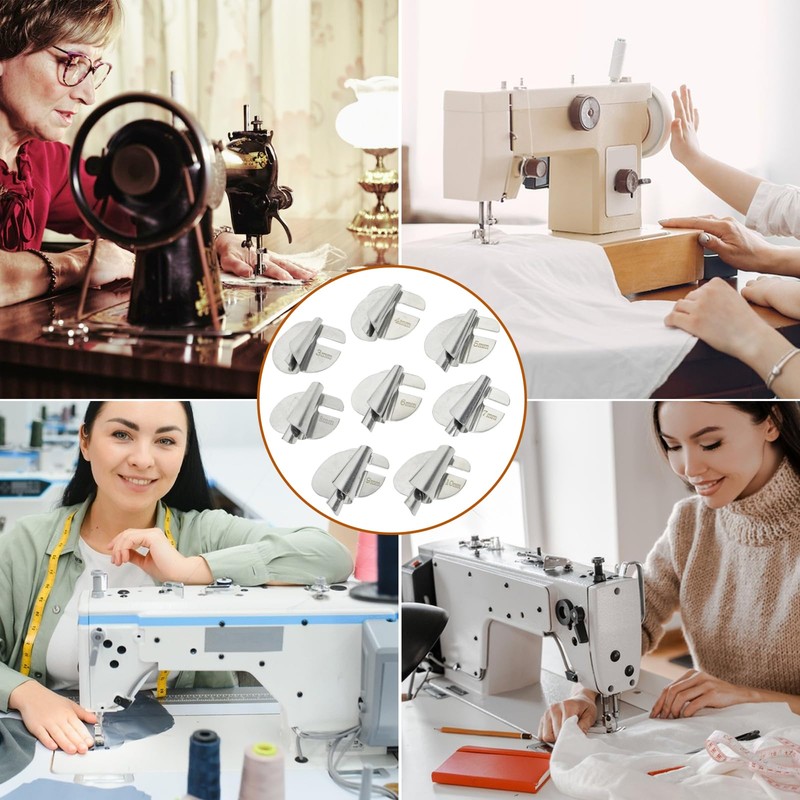 ZephyrCraft 8 Pcs Sewing Machine Accessories, Rolled Hem Presser Foot