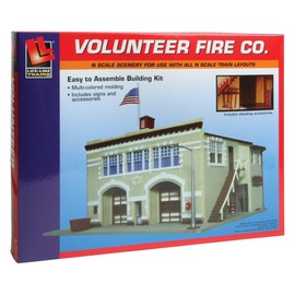 Life-Like Trains N Scale Building Kit -Volunteer Fire Company