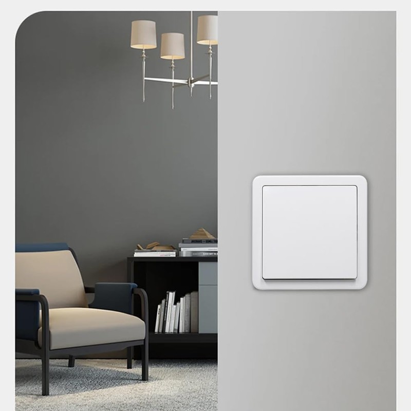GOIYZTTR Flush-Mounted On/Off Switch Toggle Switch Light Switch All-in-One White