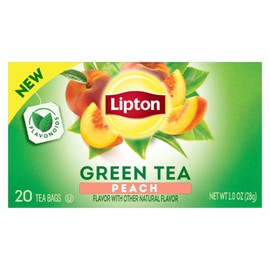 Lipton Peach Green Tea, & Peach Black Tea 20CT (1ea) (Variety Pack)