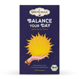 Balance Your Day Box - Gift Box with 12 Organic Herbal and Spice Teas