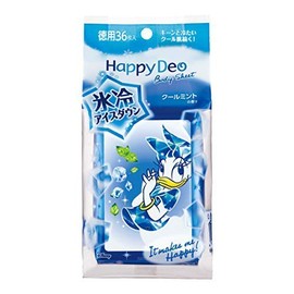 Happy Deo Body Sheet, Iced Down, Cool Mint, Set of 2