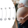 SULIUDAJI Pack of 4 Pregnancy Belly Button Piercing Navel Rings