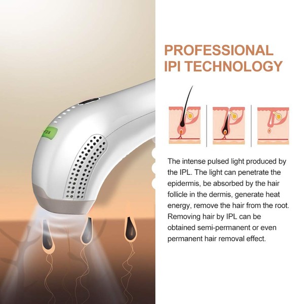 TOUCHBeauty IPL Hair Removal Device, IPL Removal System with Skin Tone Sensor - Advanced Permanent Hair Removal Beauty System for Body, Face, Underarms and Bikini Line (Bonus Razor)