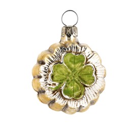 MAROLIN Glass Miniature Lucky Clover Patinated