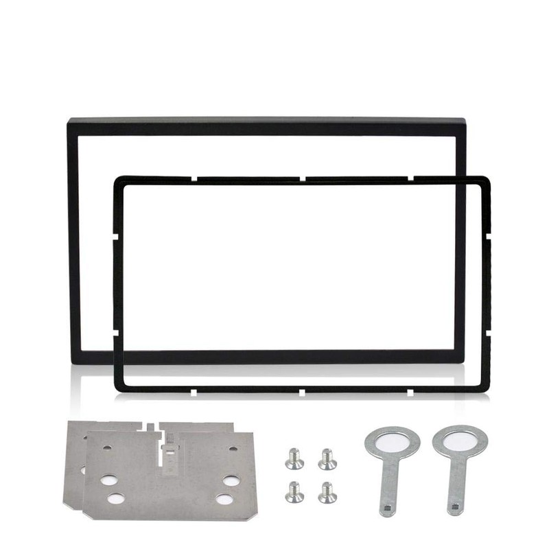 Universal Double DIN Installation Slot Metal Car Stereo Radio Mounting