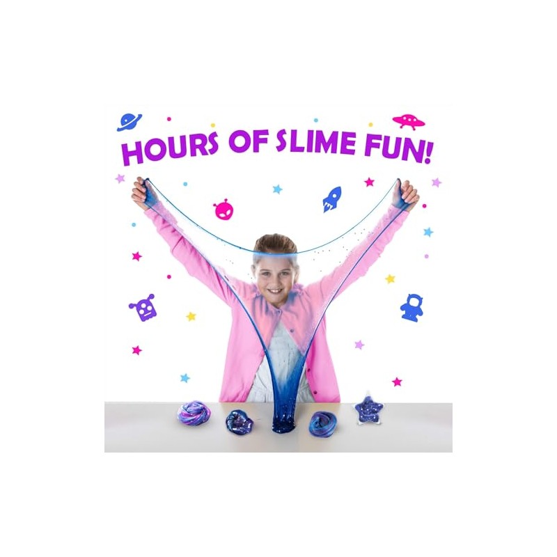 (Galaxy) - Original Stationery Mini Galaxy Slime Kit with Glow