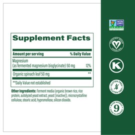 MegaFood MegaFood Magnesium - Supports heart & nervous system - Magnesium Supplement with fermented Magnesium Glycinate - Vegan, Gluten-Free, Non-GMO and Kosher - Made Without 9 Food Allergens - 90 Tabs
