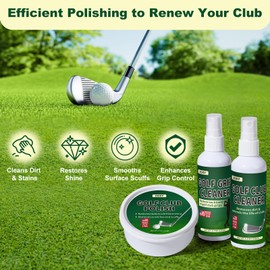 Zhizaiql Golf Club Cleaning Kit–Clean, Polish, and Restore Irons, Drivers, Putters, Instant Rust, Buildup, Scuff–Golf Club Polishing Kit with Golf Club Cleaner, Polish, Solvent–Golf Accessories