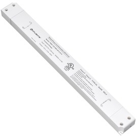 HitLights 60W Dimmable LED Driver Transformer, Power Supply 100-277V AC to 12V DC, 5A, Compatible with Lutron Leviton Dimmers, for LED Strip Lights, Constant Voltage LED Projects, UL-Listed,White