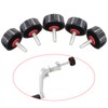 Waziaqoc 5pcs Universal Fishing Reel Handle Screw Caps, Black Screws