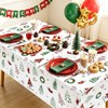 4 Pcs Christmas Tablecloths, Xmas Tree Table Cloths Winter Decorations