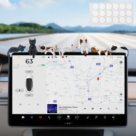 7 Pcs Cute Cat Car Interior Accessories Dashboard Decorations for Women Girl, Cute Car Decor Accessories for Dash and Rearview Mirror, Monitor Decor for Home Garden Office, Funny Ornament Gifts