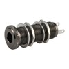 Zhrmzhg 3Pins 1/4" Cylinder Guitar Bass Jack Socket, Chrome(Gun Black)