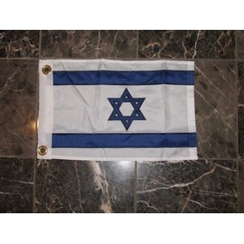 12x18 Israel Israeli Star of David Jewish Embroidered sewn 300D Nylon flag 12"x18" grommets
