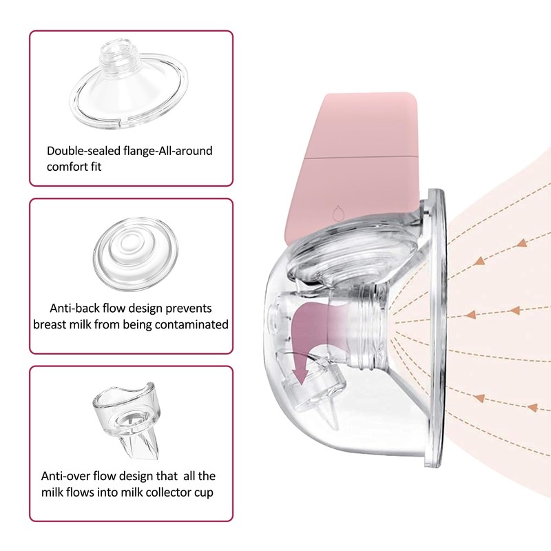 M5 Electric Breast Pump,4 Mode & 12 Levels,LED Display, Wearable