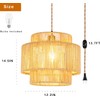 QIYIZM Plug in Pendant Light Hanging Lights with Plug in