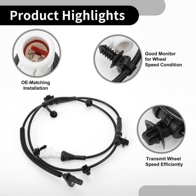Partuto ABS Wheel Speed Sensor No. DT4Z2C205AB/9T4Z2C205B/DT4Z2C205A Front Left Suitable