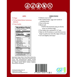 Mom's Place Gluten-Free Chocolate Brownie Mix, Dessert Baking, Easy to Make, 9 Servings, Nut Free, Dairy Free & Soy Free, 12.8 oz